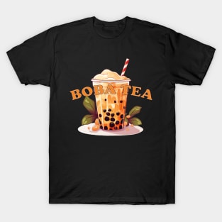 BOBA TEA - Bubble tea - green leaf and boba T-Shirt